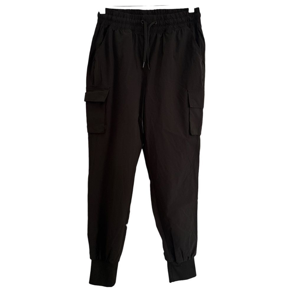 90 Degrees Black Cargo Jogger Pants EUC